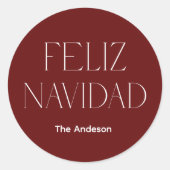 Sticker Rond Feliz navidad (Devant)