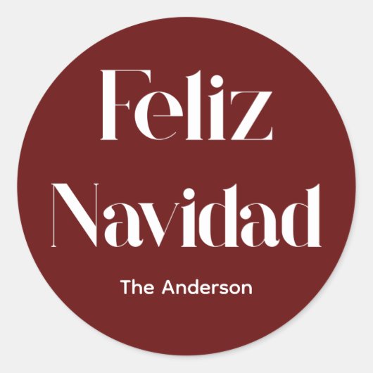 Sticker Rond Feliz navidad (Devant)