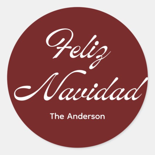 Sticker Rond Feliz navidad (Devant)