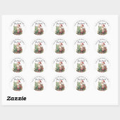 Sticker Rond Feliz Navidad Cactus Christmas (Feuille)