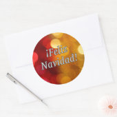 Sticker Rond ¡Feliz Navidad ! Joyeux Noël en espagnol wf (Enveloppe)