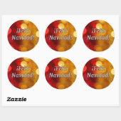 Sticker Rond ¡Feliz Navidad ! Joyeux Noël en espagnol wf (Feuille)