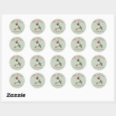 Sticker Rond Feliz Navidad Ruby (Feuille)