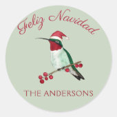 Sticker Rond Feliz Navidad Ruby (Devant)