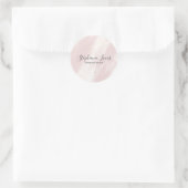 Sticker Rond Feminine Abstrait Blush Rose Beauté Boho (Sac)