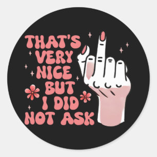 Sticker Rond Feministe sarcastique