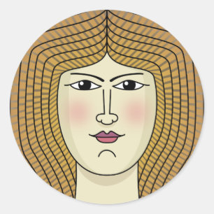 Sticker Rond Femme