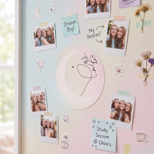 Sticker Rond Femme
