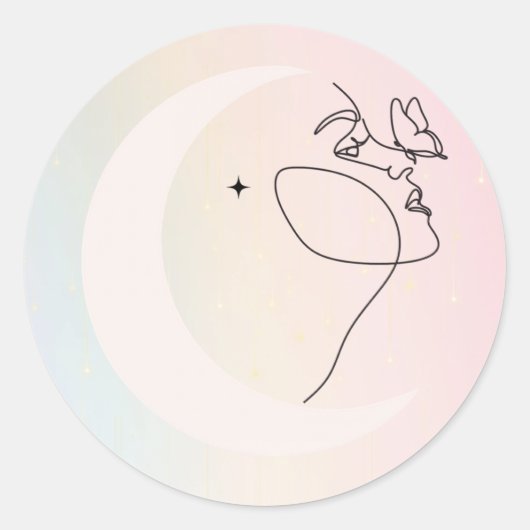 Sticker Rond Femme (Devant)