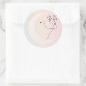 Sticker Rond Femme (Sac)