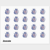 Sticker Rond Femme amoureuse Wolf (Feuille)