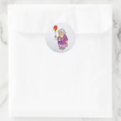 Sticker Rond femme anniversaire 29 encore (Sac)