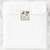 Sticker Rond Femme barbare (Sac)
