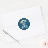 Sticker Rond Femme Best Yoga Maman (Enveloppe)