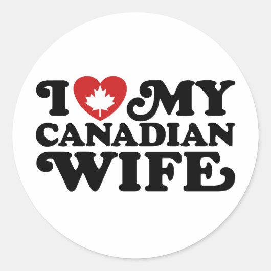 Sticker Rond Femme canadienne (Devant)