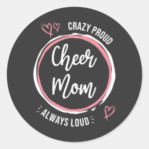 Sticker Rond Femme Cheer Maman