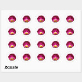 Sticker Rond Femme Dans Un Hamac (Feuille)