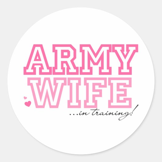 Sticker Rond Femme d'armée en formation (Devant)