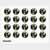 Sticker Rond Femme de cuisine Mona Lisa Halloween (Feuille)