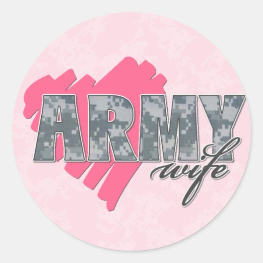 Sticker Rond Femme de l'armée (Devant)