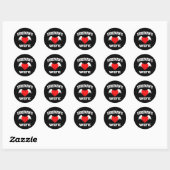 Sticker Rond Femme de pompier (Feuille)