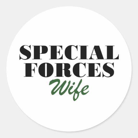 Sticker Rond Femme des forces spéciales (Devant)