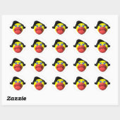 Sticker Rond Femme embrassant jaune (Feuille)
