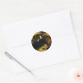 Sticker Rond Femme et Cheval (Enveloppe)