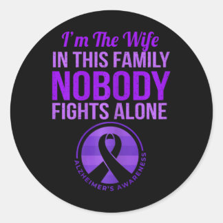 Sticker Rond Femme Femme Femme Personne ne combat seul Heimerhe