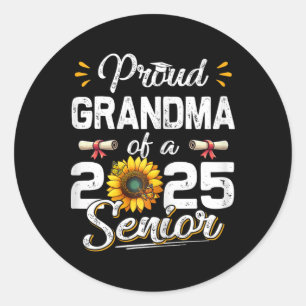 Sticker Rond Femme Fier Grand-Mère D'Un Cl De 2025 Ré-Rétro Pri