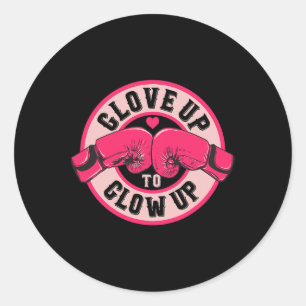 Sticker Rond Femme Fille Gant Pour Briller Dames Boxe Ou Kickbo