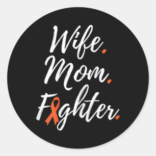 Sticker Rond Femme Maman Combattante Rsd Crps Sensibilisation