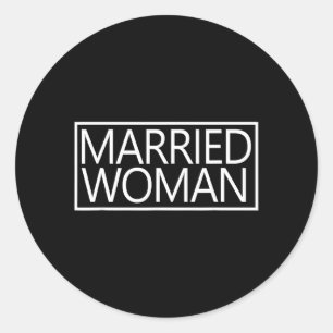 Sticker Rond Femme mariée Épouse Mariage Couple