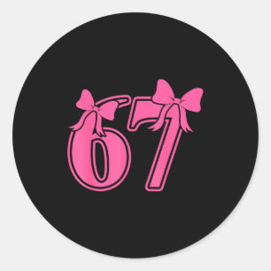 Sticker Rond Femme Mème Préparatoire Nk Coquette Bow Lace 67 So