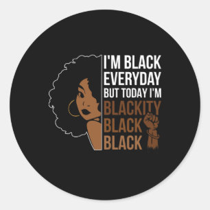 Sticker Rond Femme noire noire du 19ème siècle Africaine Améric