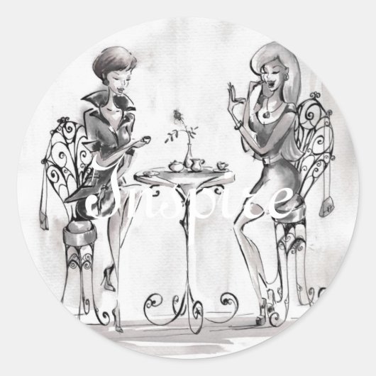 Sticker Rond Femmes (Devant)