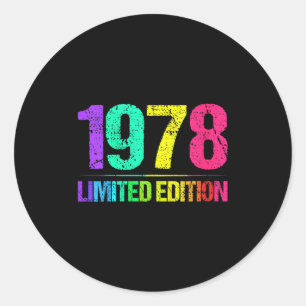 Sticker Rond Femmes 1978 Édition Limitée Vintage 78s Rétro Vint