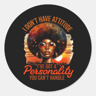 Sticker Rond Femmes afro-américaines Black Pride Femmes afro-am