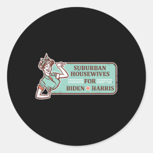 Sticker Rond Femmes au foyer pour Biden Harris Vote Blue 2020 D