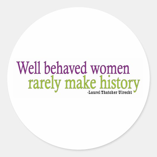 Sticker Rond Femmes bien conduites (Devant)