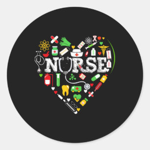 Sticker Rond Femmes Black Nurse Rn Cna Nicu Afro Afrique Queen