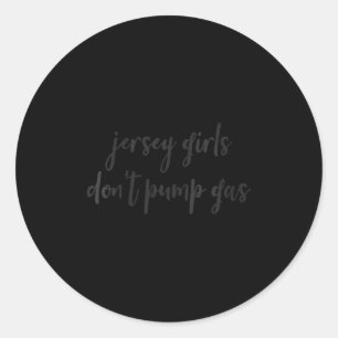 Sticker Rond Femmes drôles du New Jersey, les filles du Jersey
