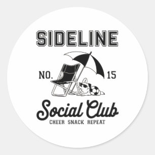 Sticker Rond Femmes en marge du club social Footballeuse maman