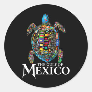 Sticker Rond Femmes Golfe Du Mexique Pour Toujours Souvenir Mex