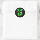 Sticker Rond Femmes Je Porte Du Vert Pour Sensibiliser À La San (Sac)