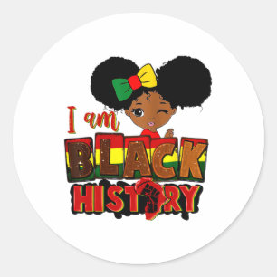 Sticker Rond Femmes Je Suis Noir Histoire Mois Femme Black Girl