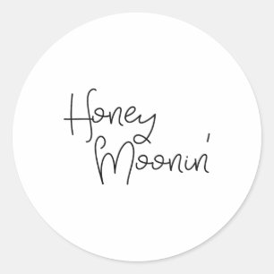 Sticker Rond Femmes Lune de miel Lune de miel Couples