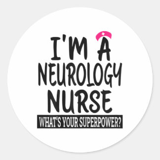 Sticker Rond Femmes Neurologie Infirmière Funny École De Nourri