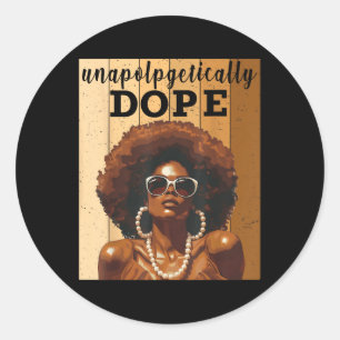 Sticker Rond Femmes noires, sans s'excuser, dix-huit femmes afr