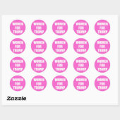 Sticker Rond Femmes pour l'atout (Feuille)